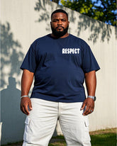 Back Print-Men's Plus Size Blue "You're Stronger Than You Think" Slogan Print Short Sleeve T-Shirt